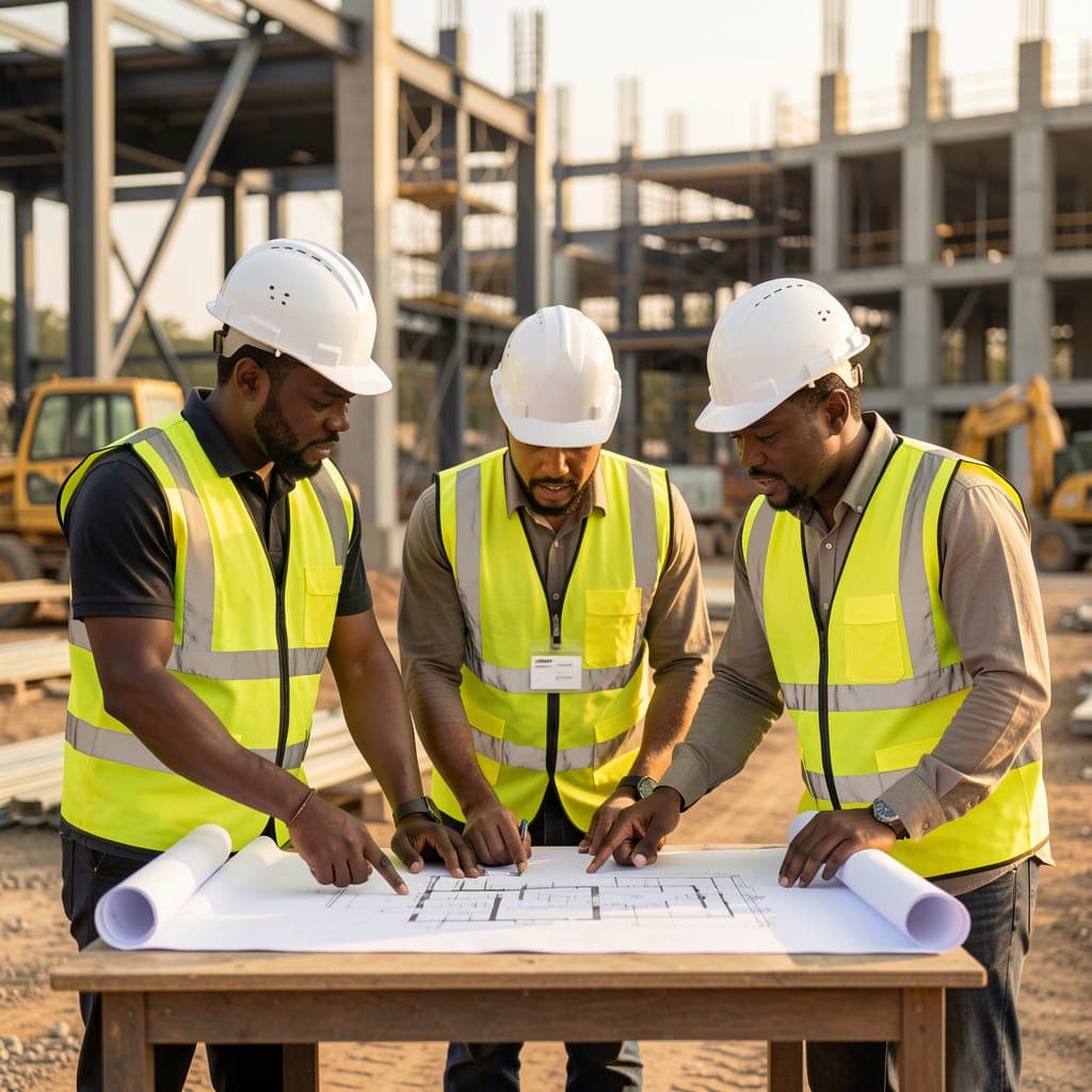 Kayvira Limited engineers reviewing site plans